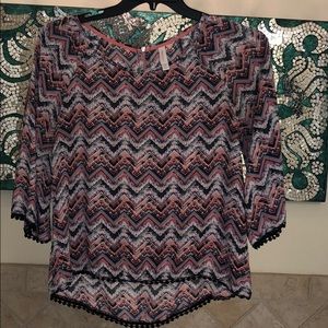 Exhilaration 3/4 sleeve blouse